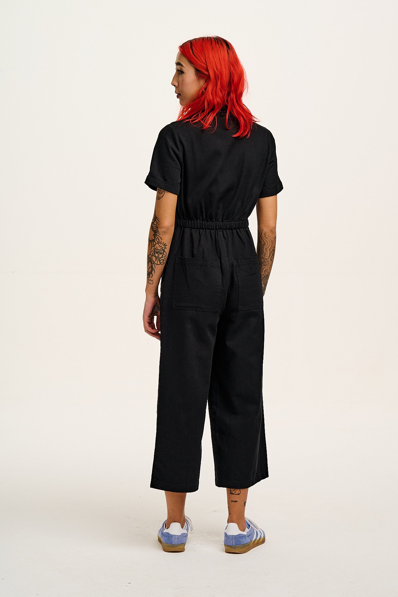 Ragan - Cotton Jumpsuit in Black