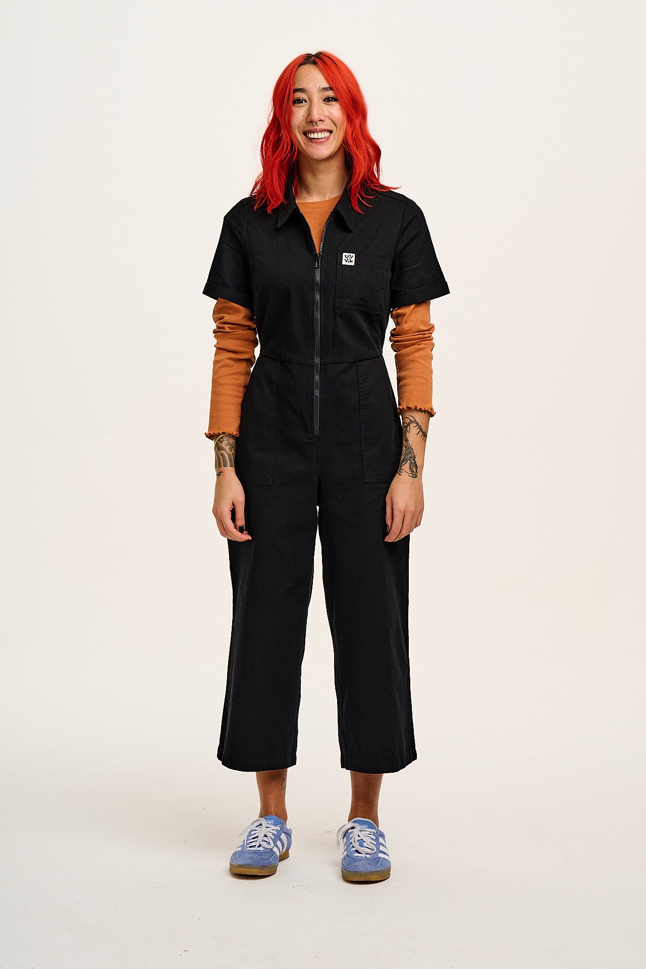 Ragan - Cotton Jumpsuit in Black