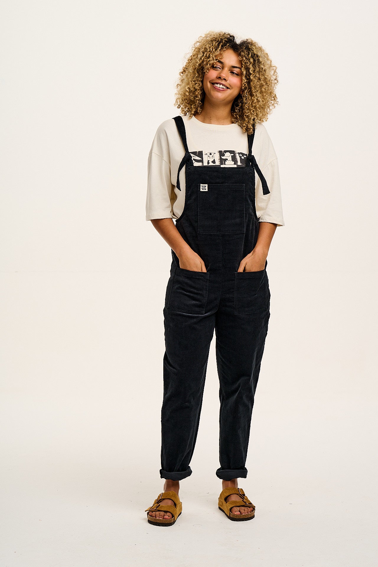 Original - Corduroy Dungarees in Black