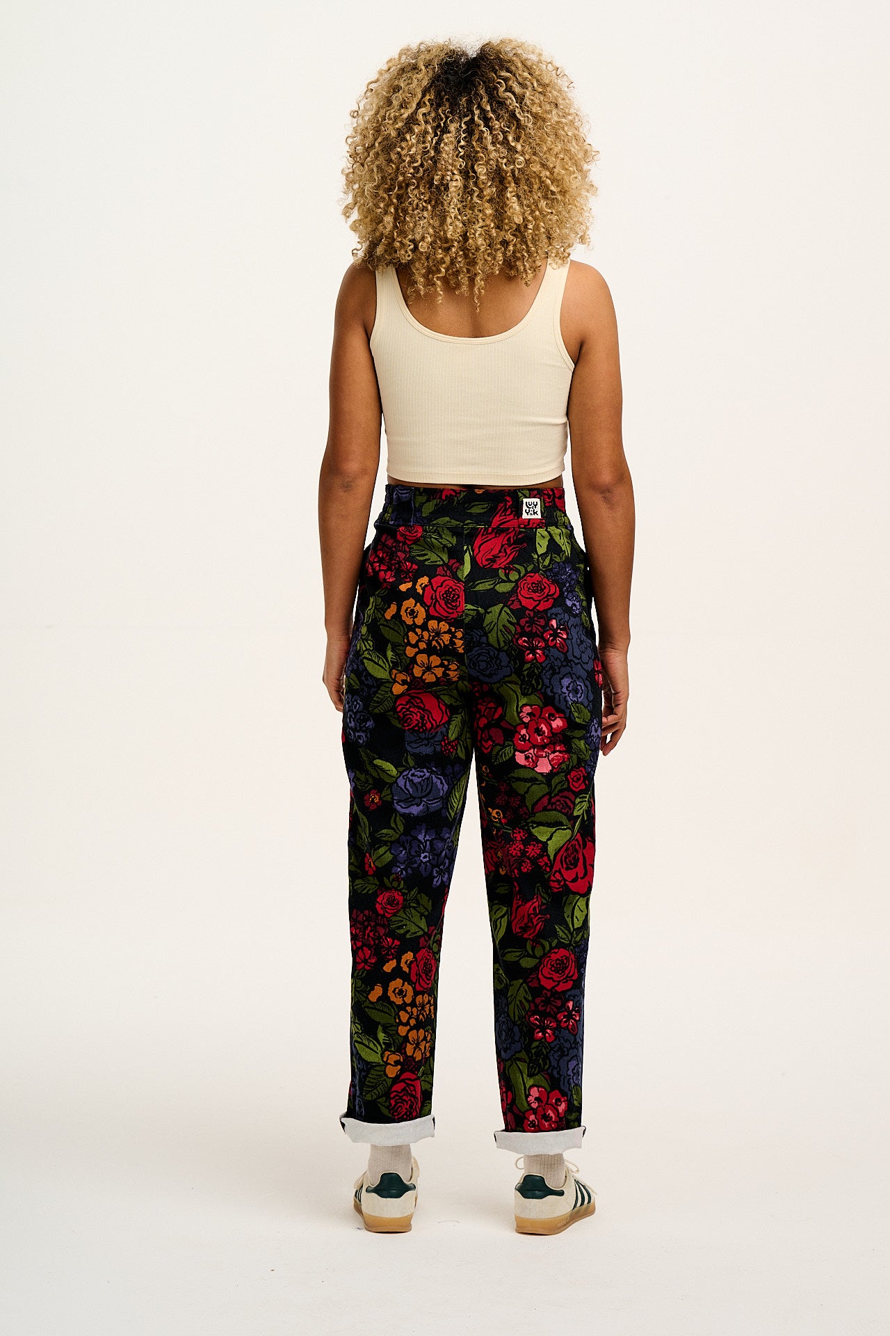 Addison - Tapered Twill Trousers in Maria Print