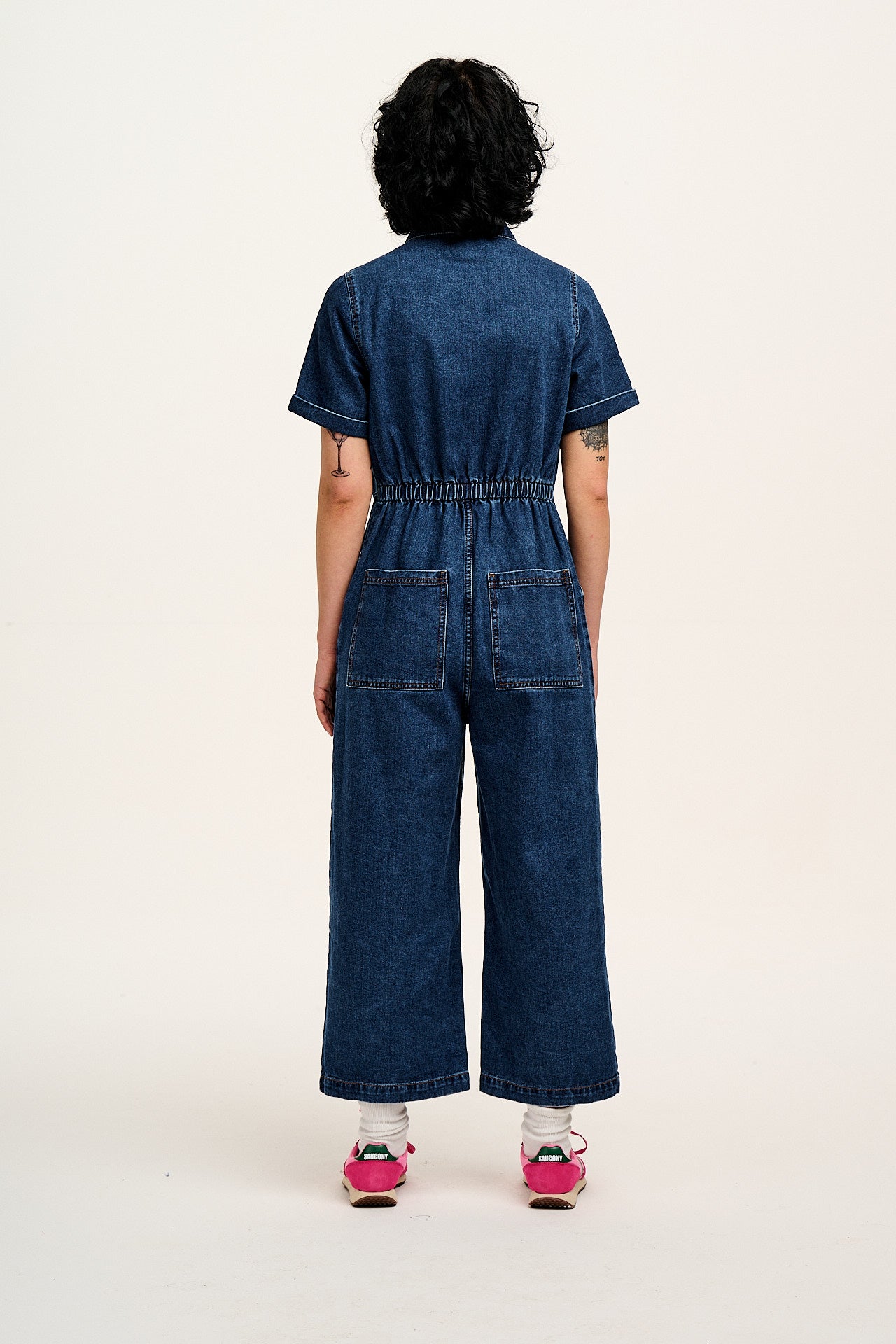 Ragan - Denim Jumpsuit in Mid Wash Blue