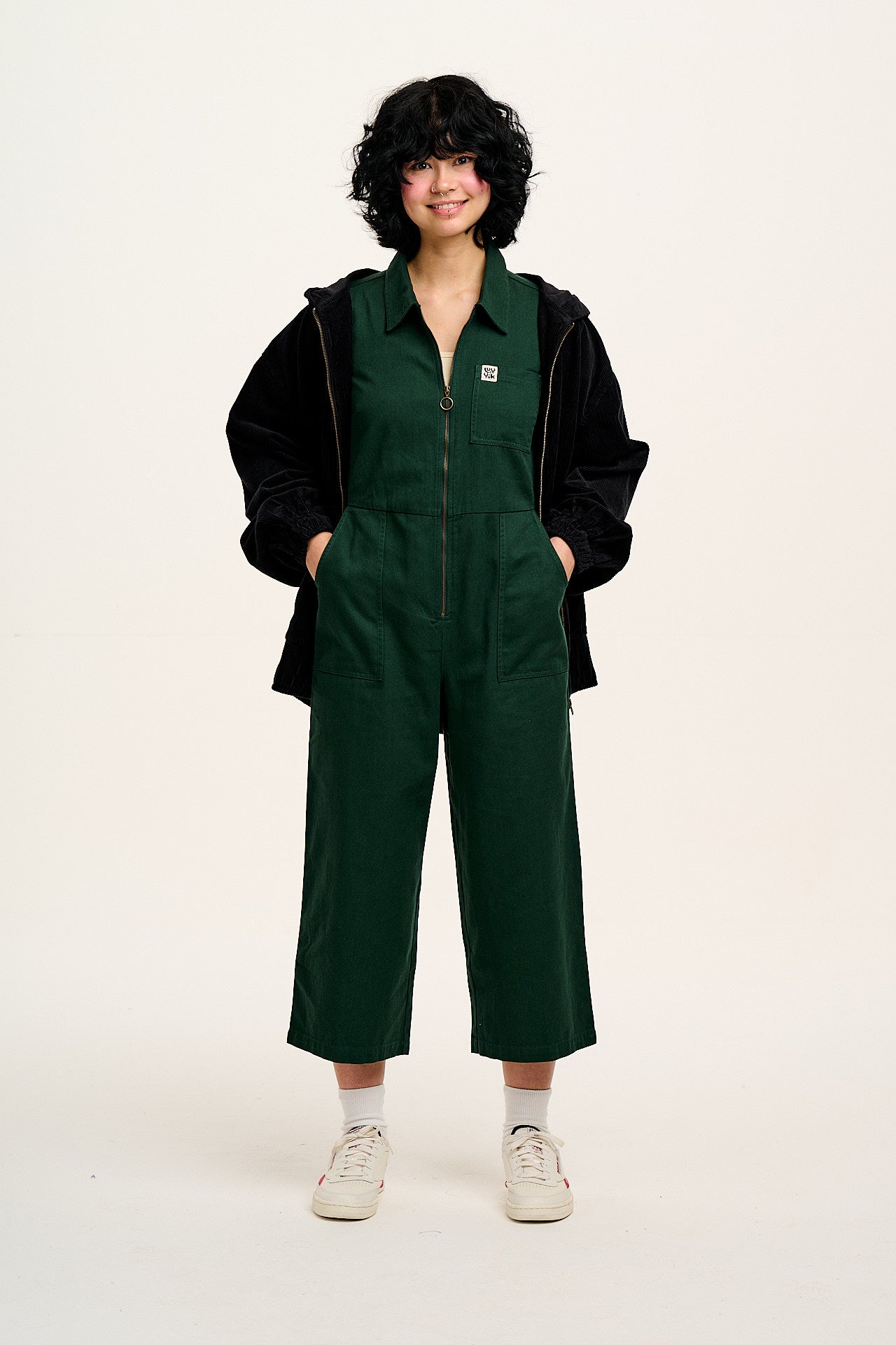 Ragan - Cotton Jumpsuit in Posy Green