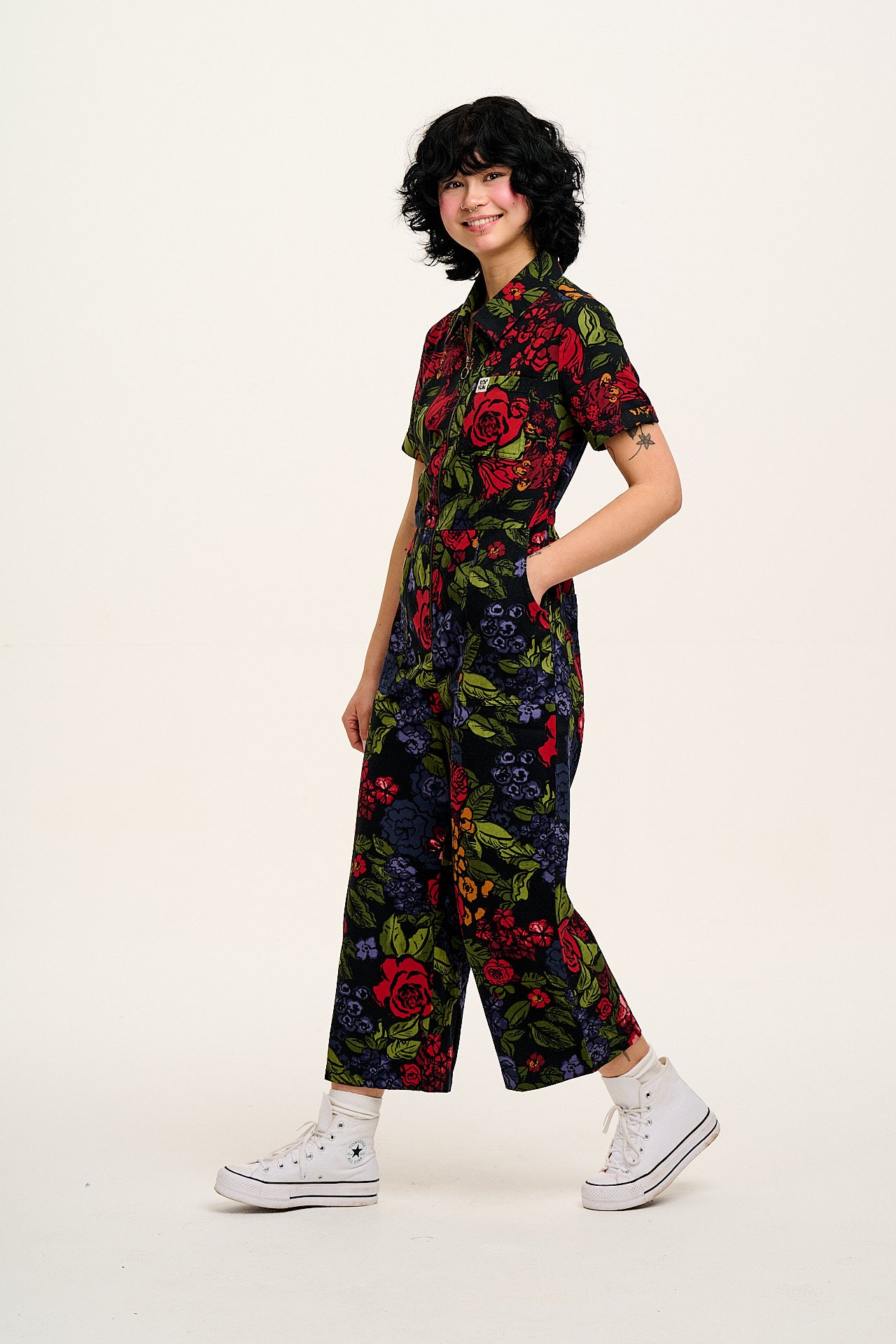 Ragan - Cotton Jumpsuit in Maria Print