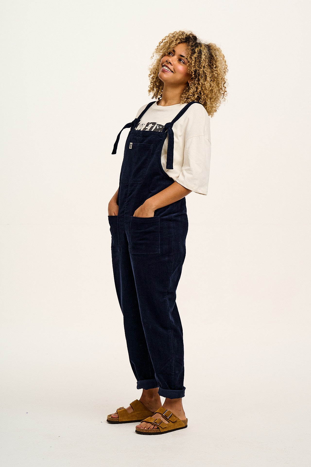 Original - Corduroy Dungarees in Sailor Blue