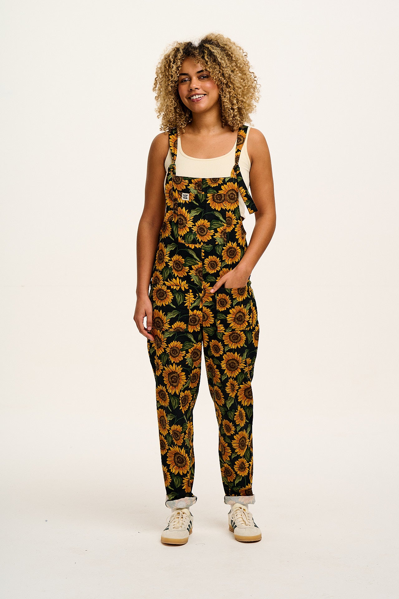 Original - Twill Dungarees in Sunflower Print