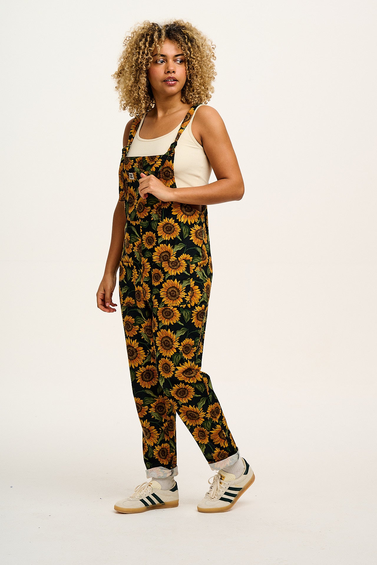 Original - Twill Dungarees in Sunflower Print