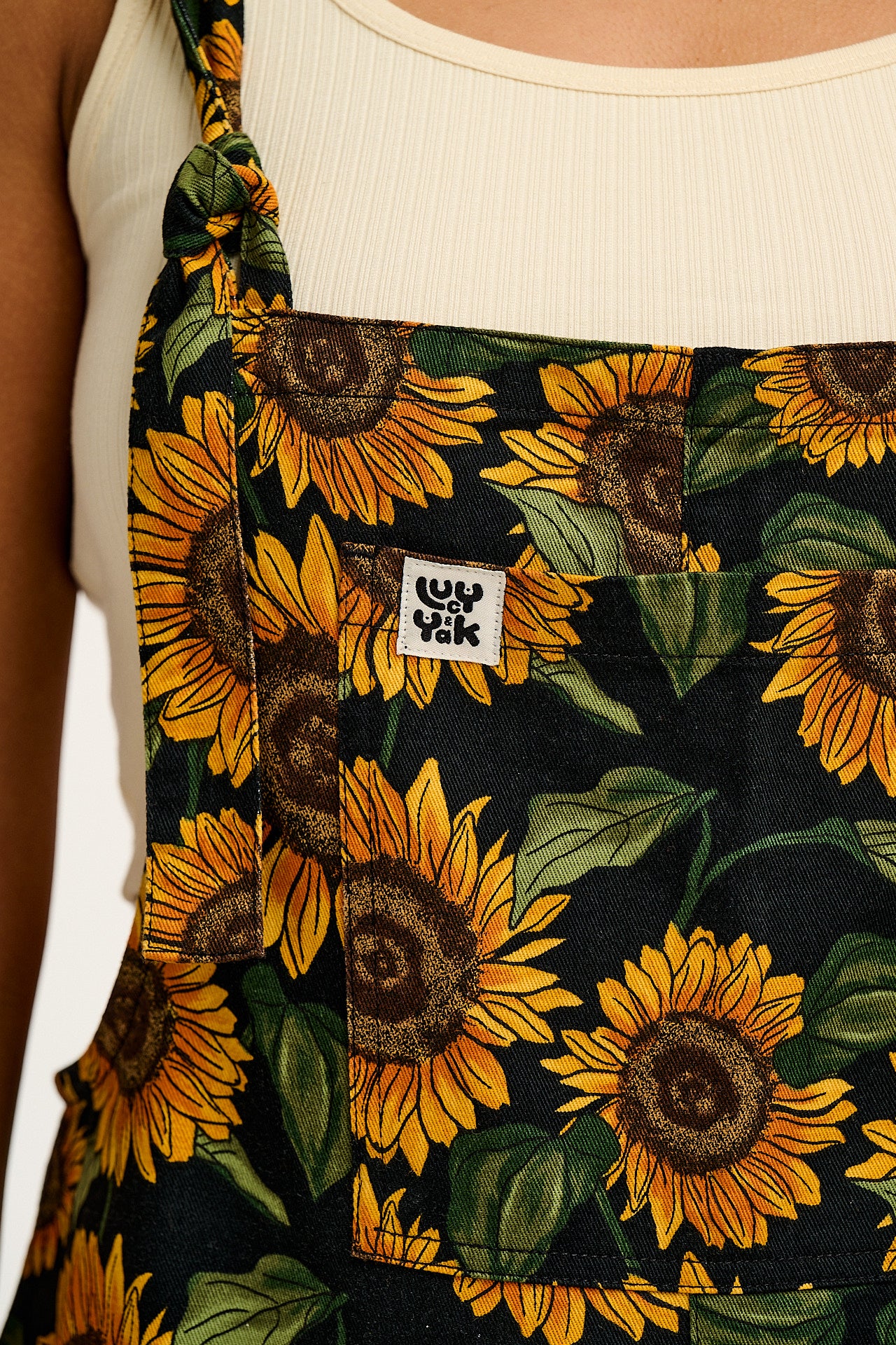 Original - Twill Dungarees in Sunflower Print