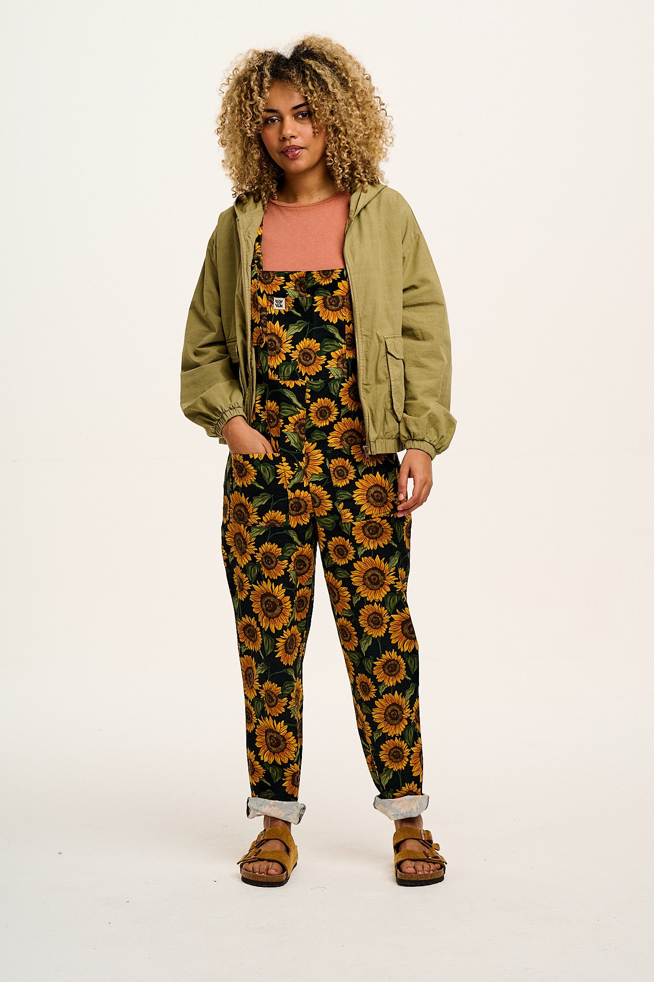 Original - Twill Dungarees in Sunflower Print