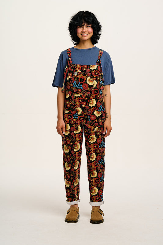 Original - Corduroy Dungarees in Ola Floral Print