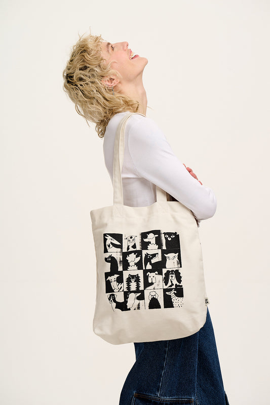 L.E. Felix - Cotton Tote Bag in Artist Print by Enikö Eged