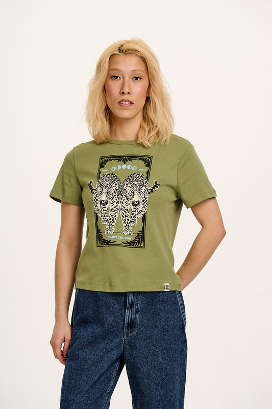 Maya - Cotton Tee in Enjoy The Now Print