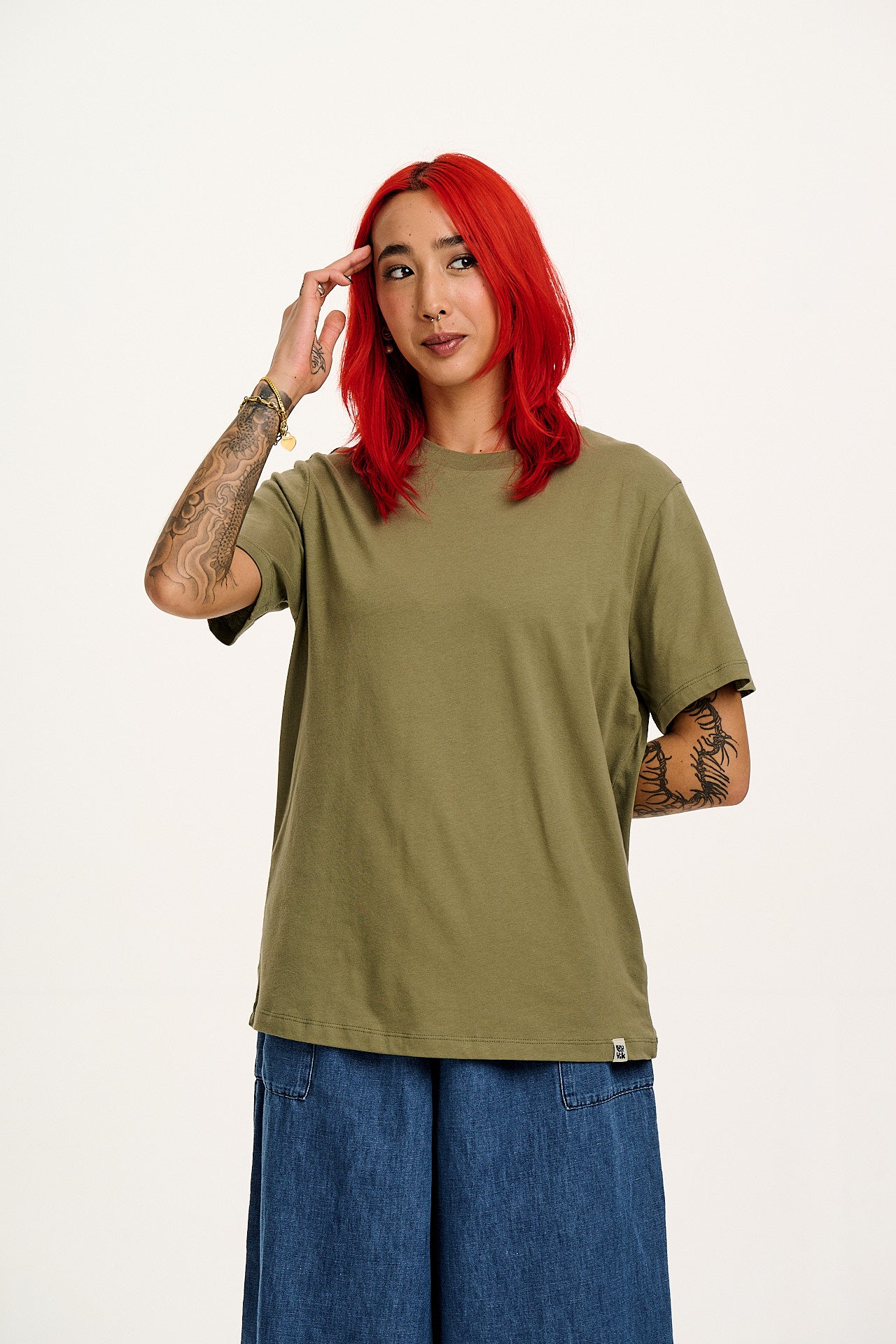 Denver - Cotton Tee in Khaki