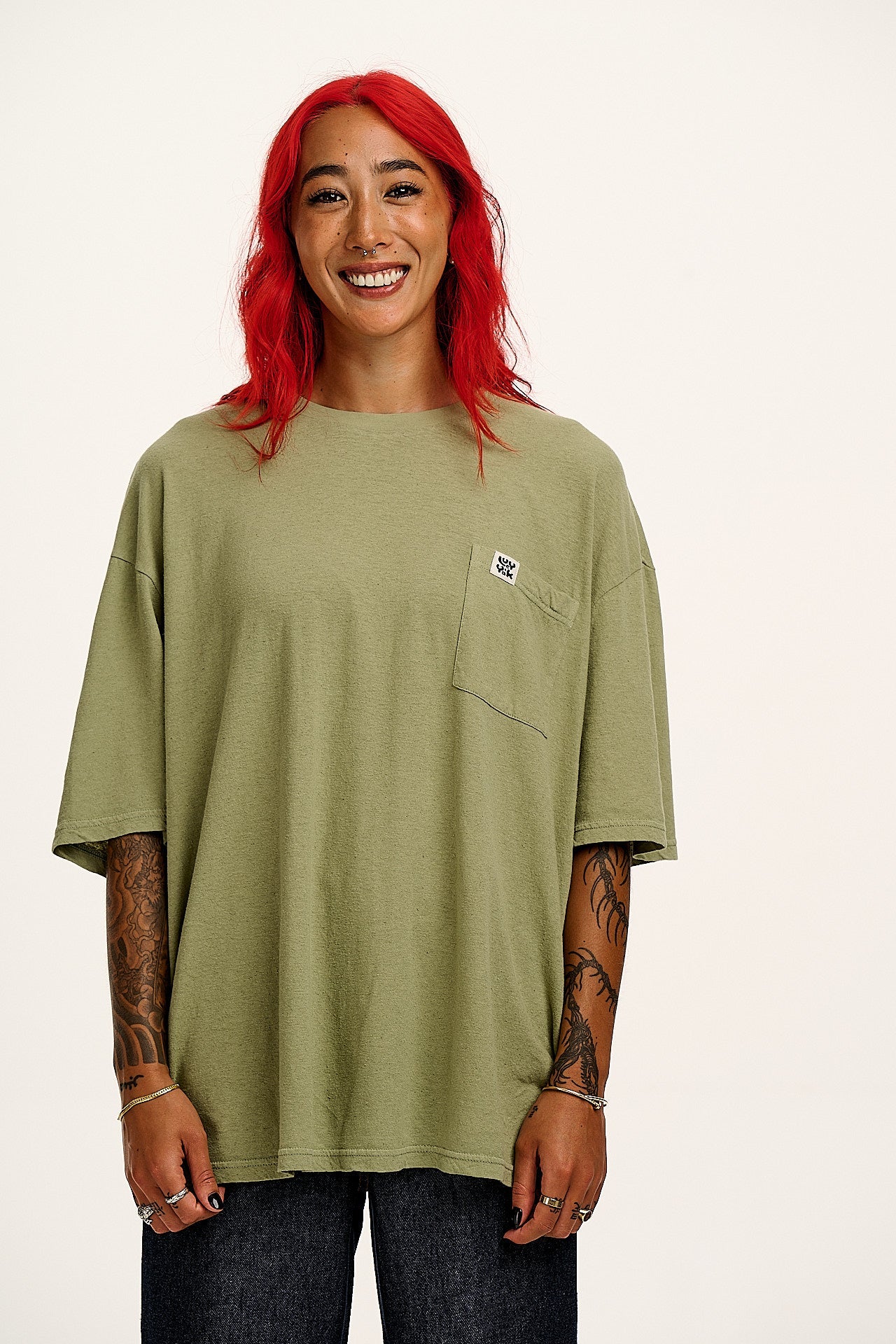 Toulon - Short Sleeve Pocket T-Shirt in Sage Green