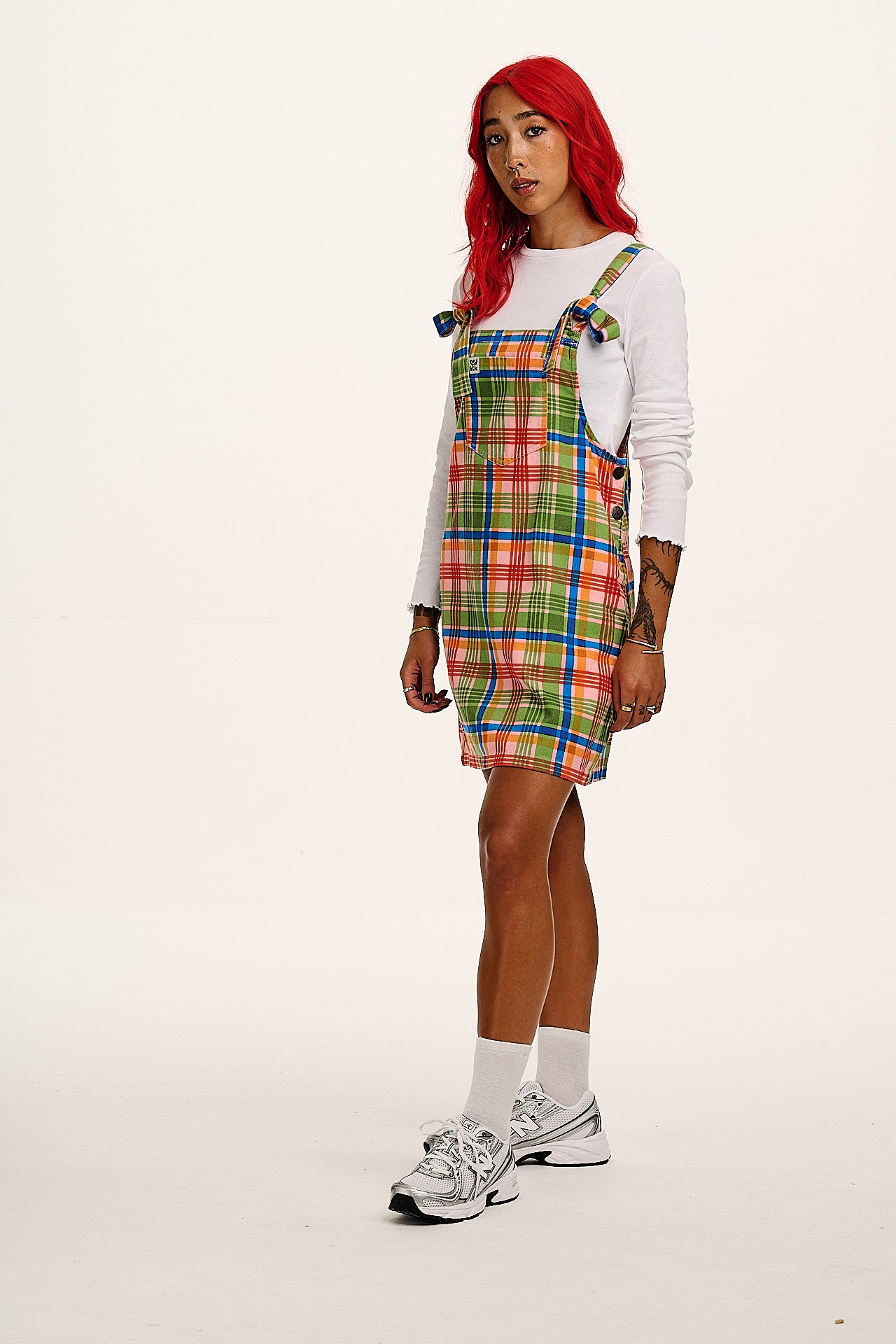 Mini Pini - Cotton Dress in Kitchen Check