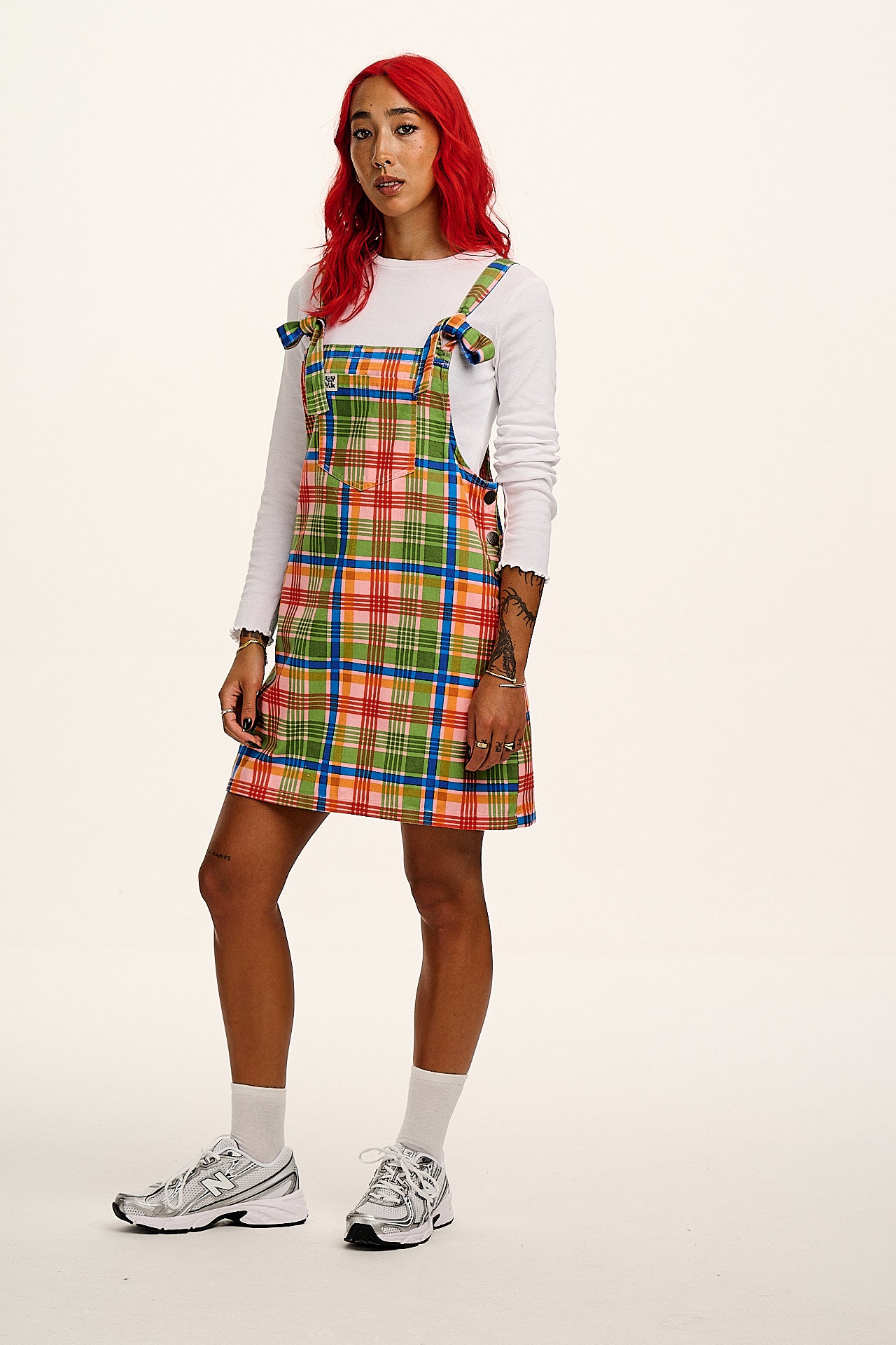 Mini Pini - Cotton Dress in Kitchen Check