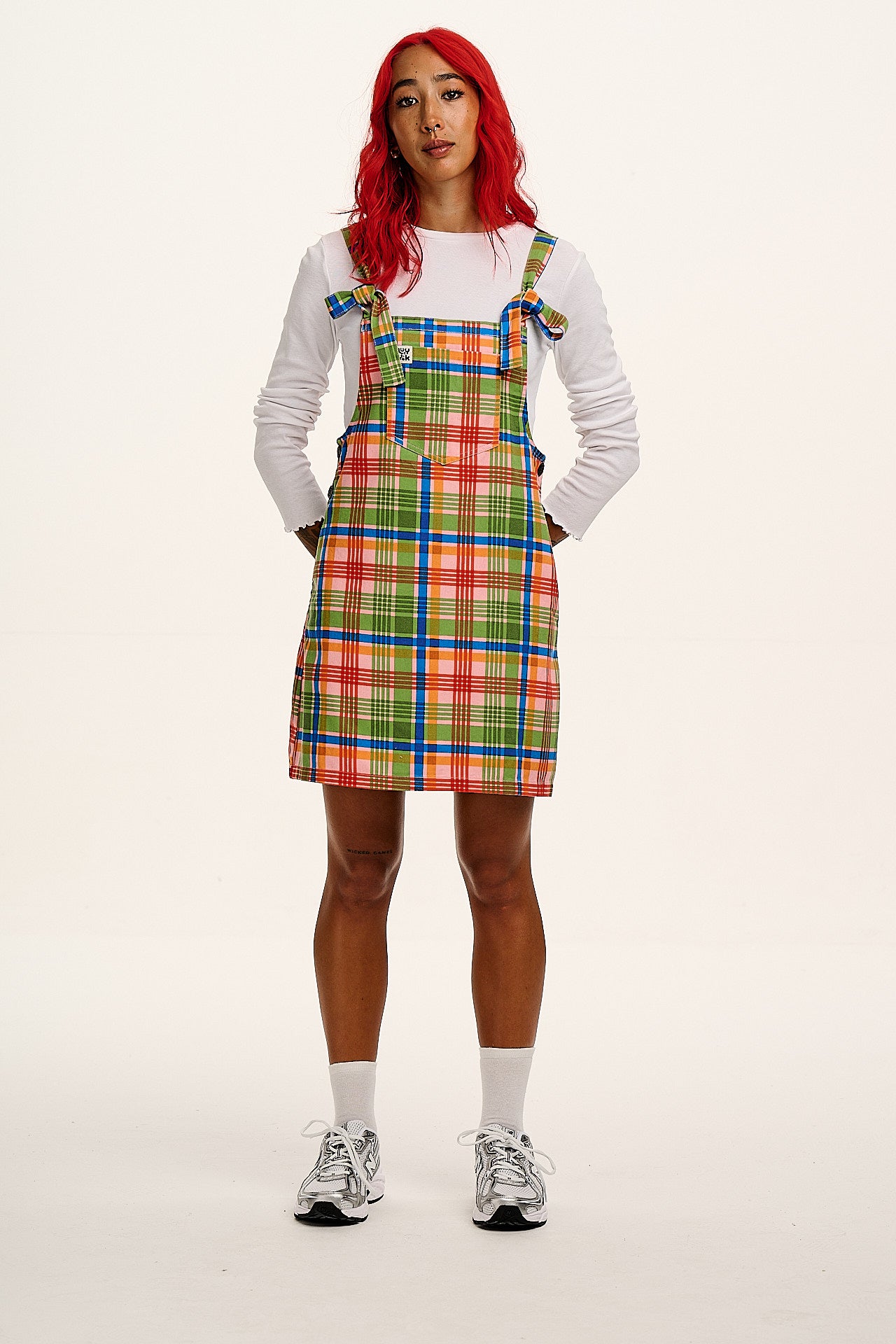 Mini Pini - Cotton Dress in Kitchen Check