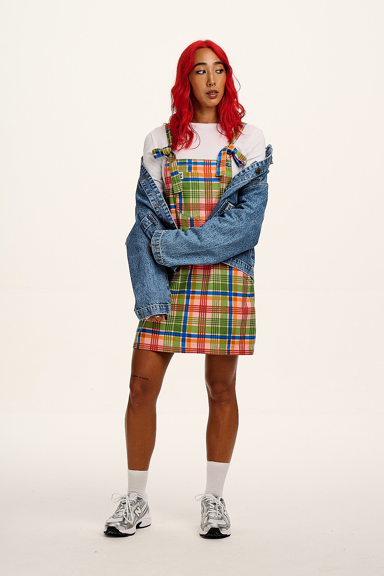 Mini Pini - Cotton Dress in Kitchen Check