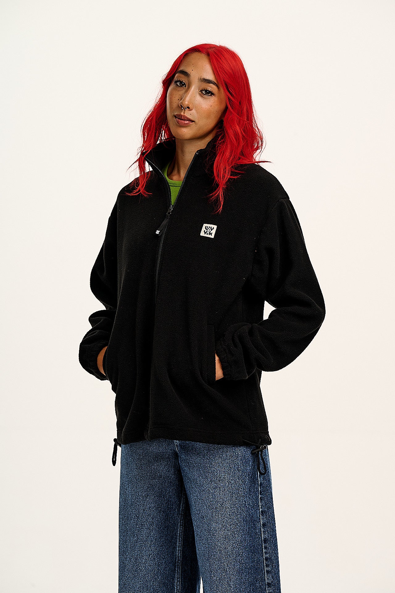 Nicks - Full Zip Polar Fleece in Black