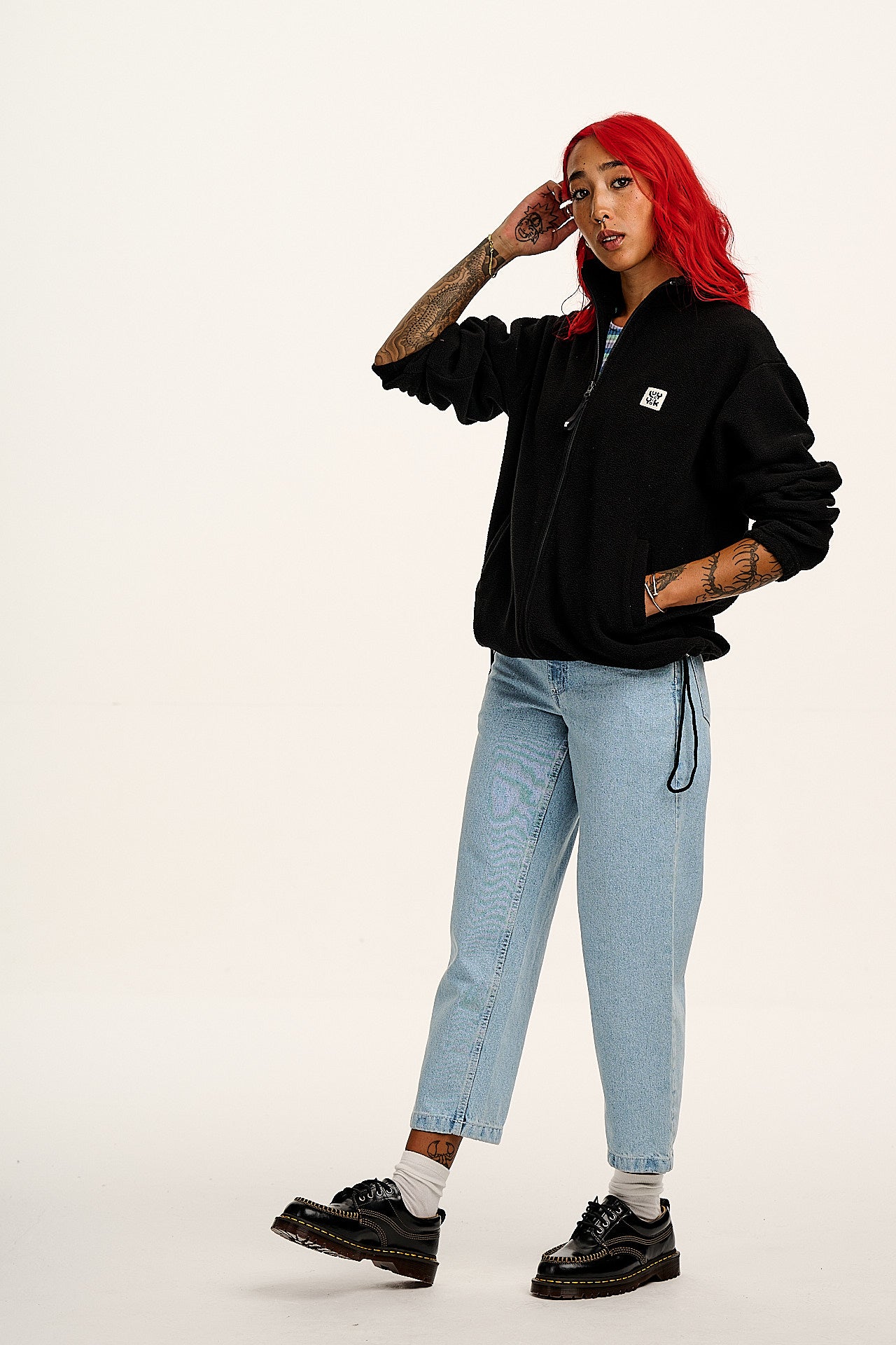 Nicks - Full Zip Polar Fleece in Black