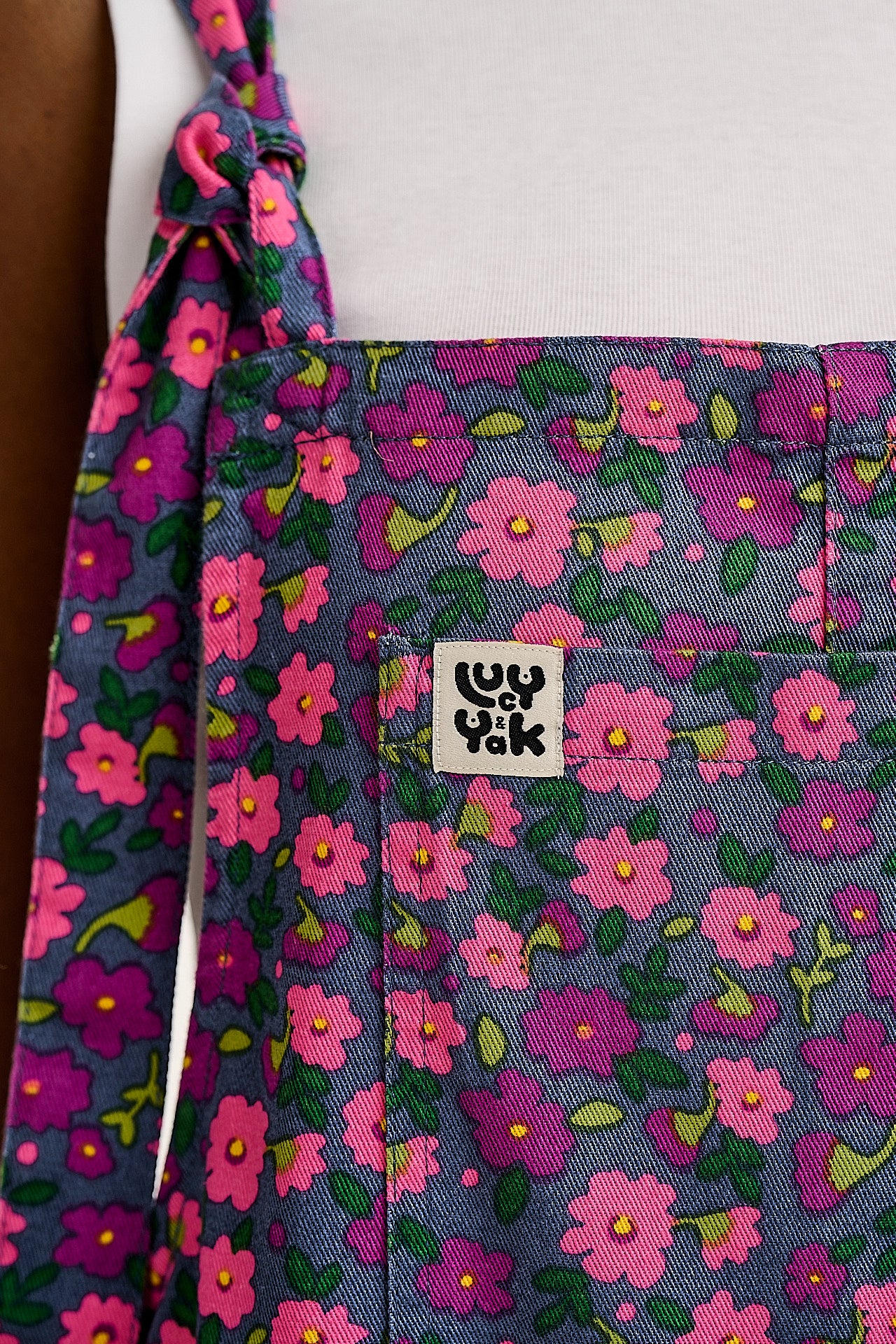 Original - Cotton Dungarees in Purple Ditsy Floral Print