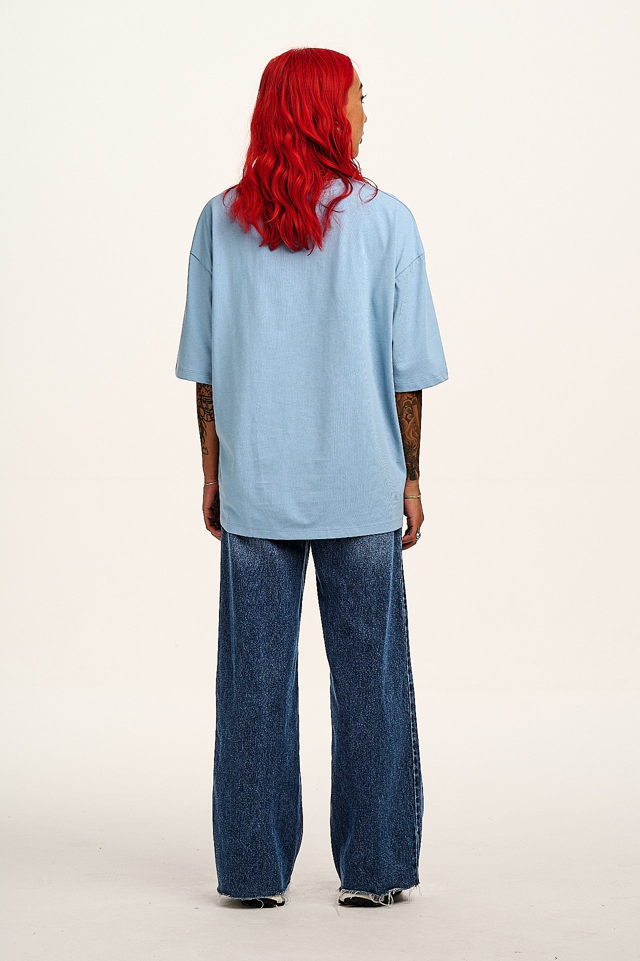 Benny - Oversized Cotton T-Shirt in Matisse Cats Print