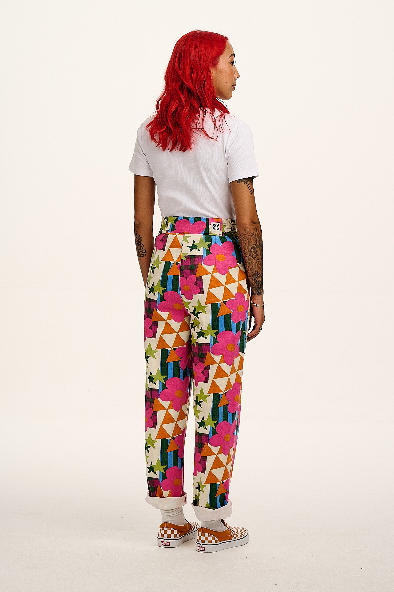 Addison - Cotton Jeans in Young at Heart Print