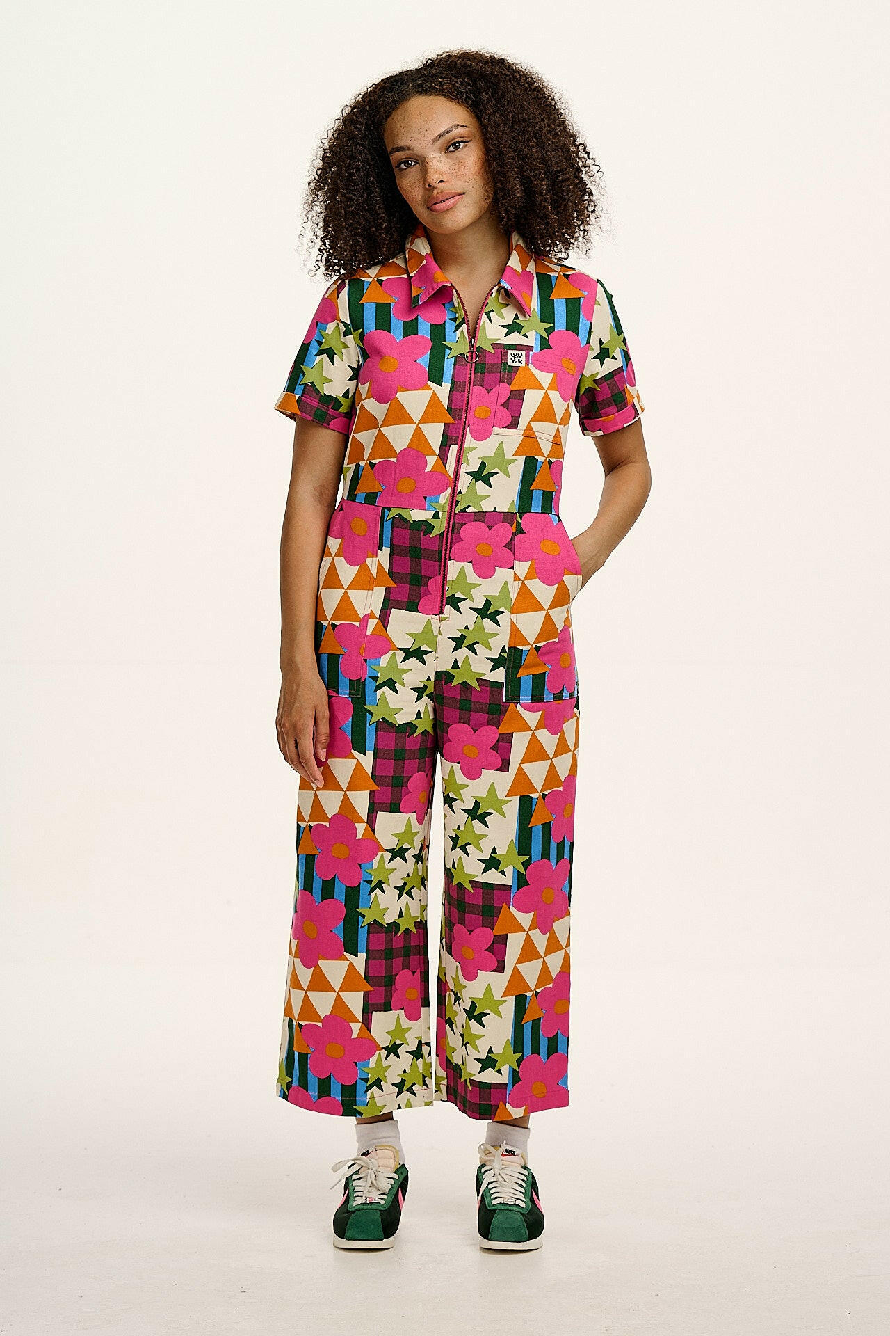 Ragan - Cotton Jumpsuit in Young at Heart Print