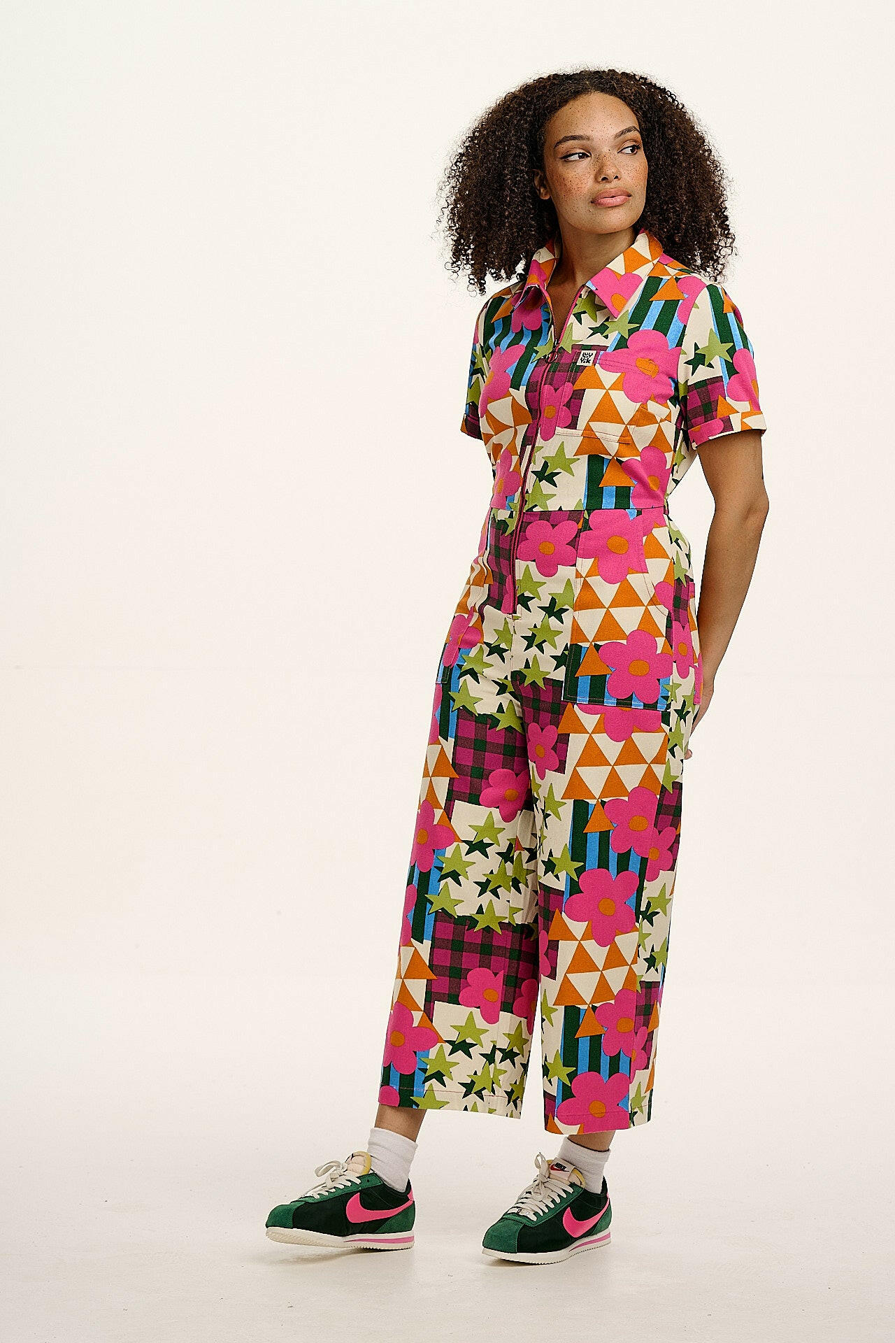 Ragan - Cotton Jumpsuit in Young at Heart Print