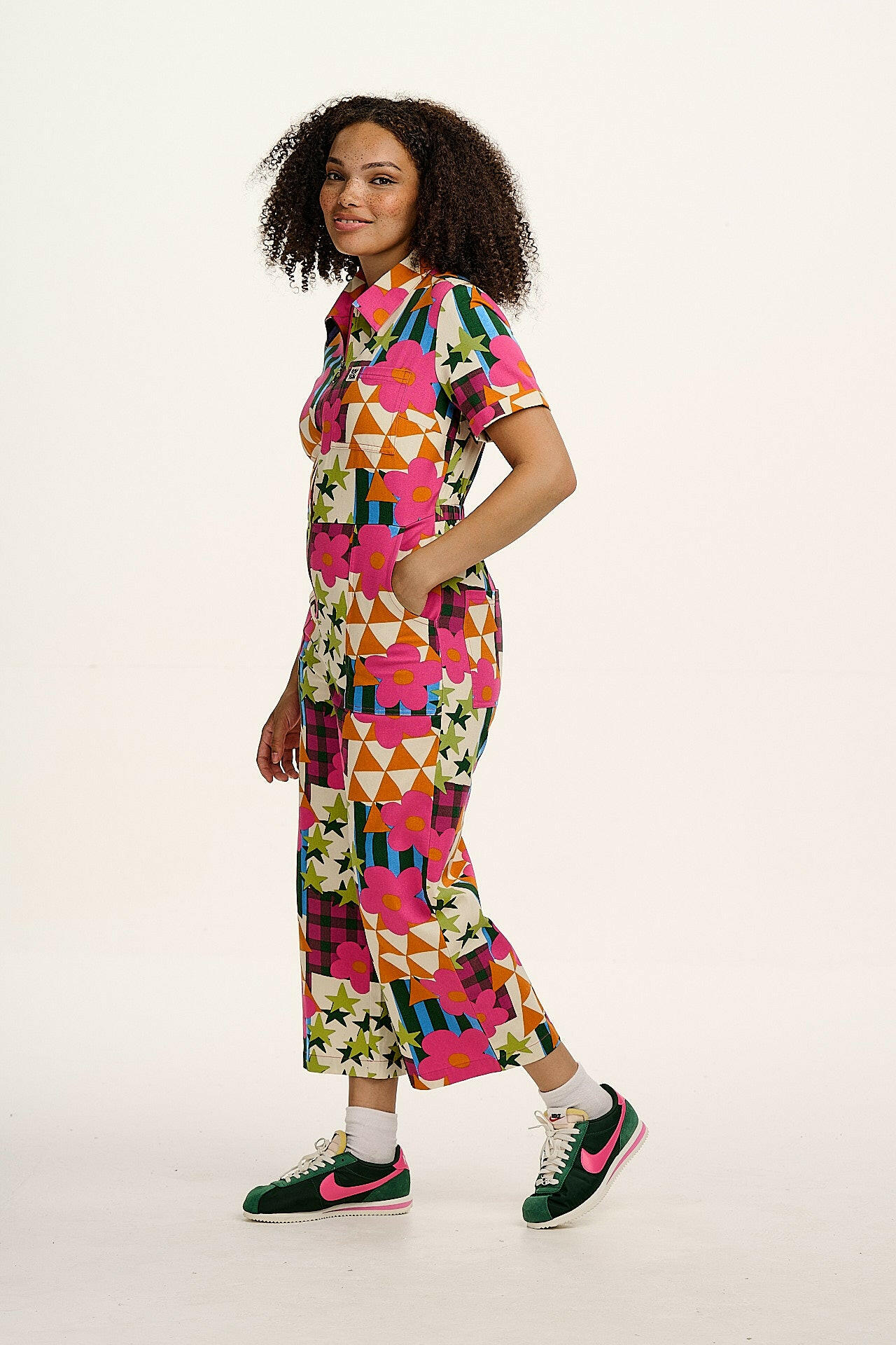 Ragan - Cotton Jumpsuit in Young at Heart Print