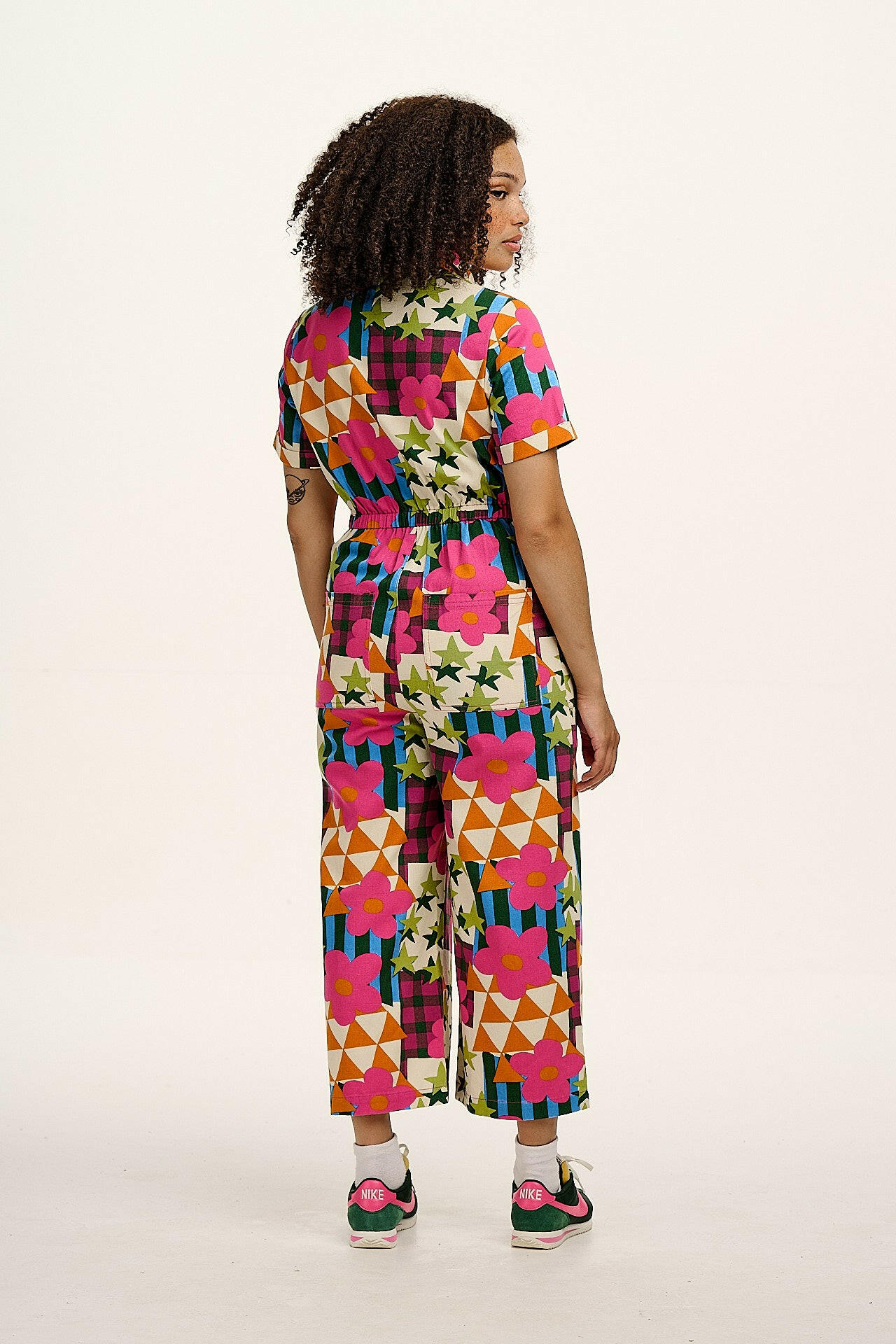 Ragan - Cotton Jumpsuit in Young at Heart Print