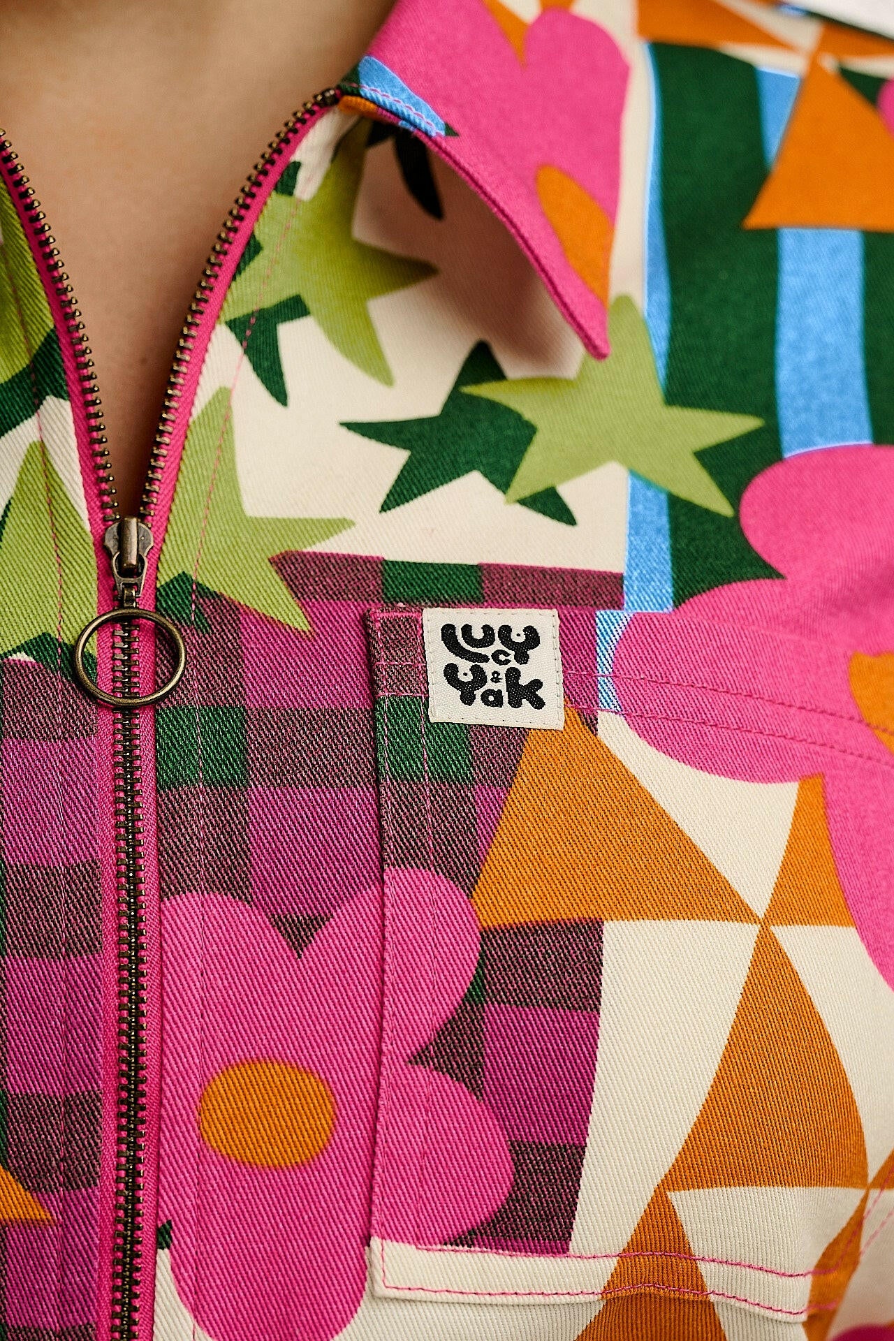 Ragan - Cotton Jumpsuit in Young at Heart Print