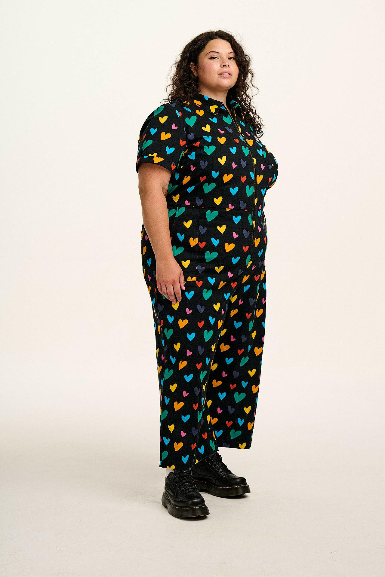 Ragan - Cotton Jumpsuit in Multi Cupid Print