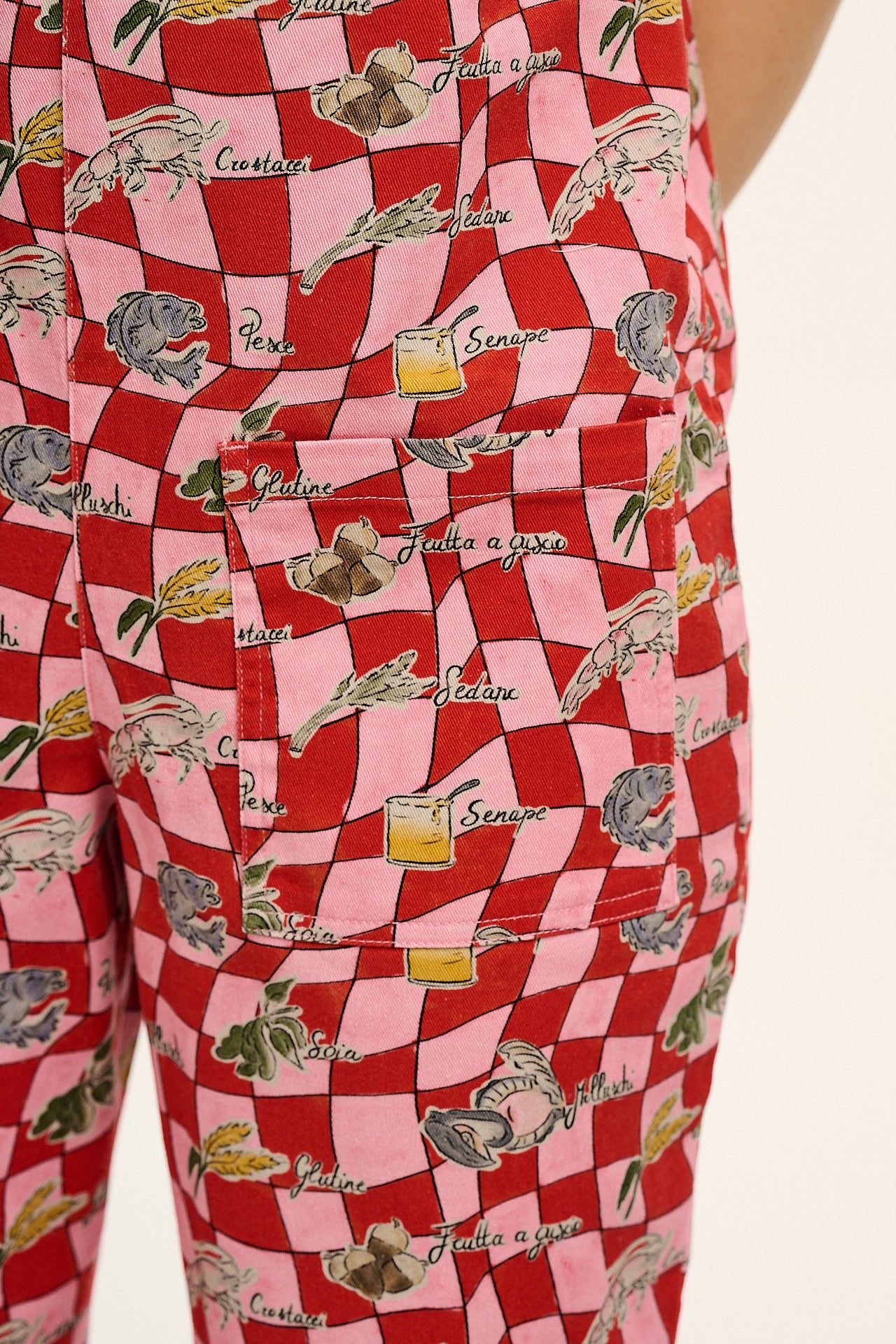 Original - Cotton Dungarees in Pink & Red Sorrento Print