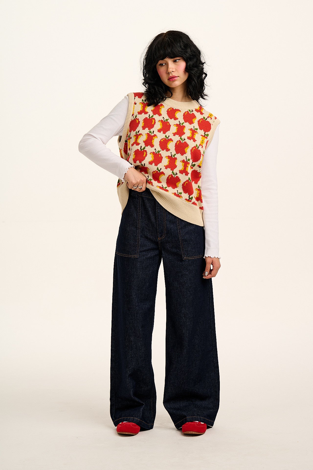 Delores - Wide Leg Denim Jeans in Indigo