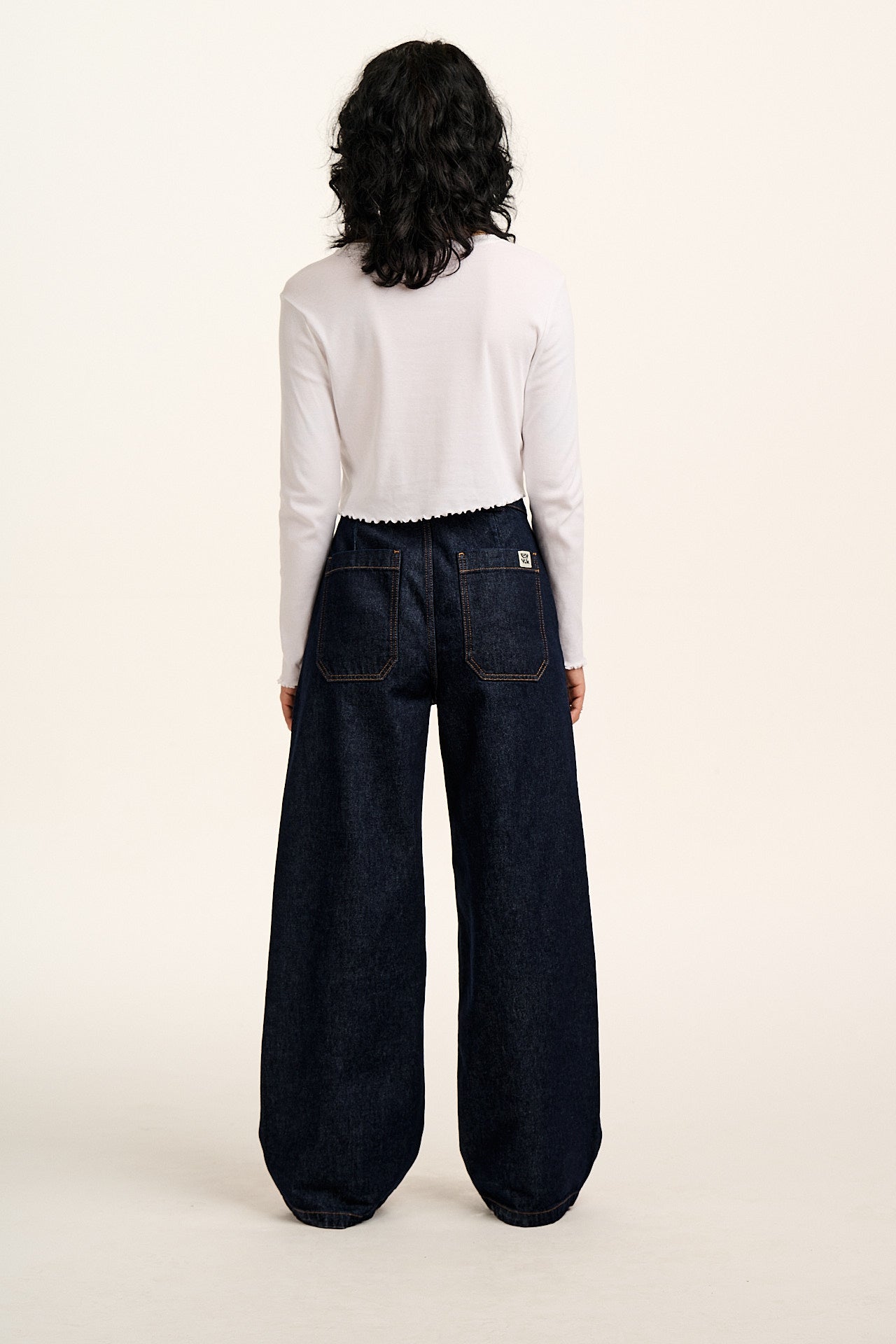 Delores - Wide Leg Denim Jeans in Indigo