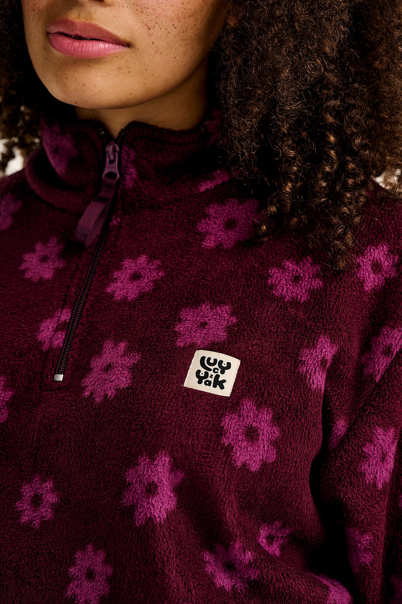 Stevie - Polar Fleece in Purple Delano Floral Print