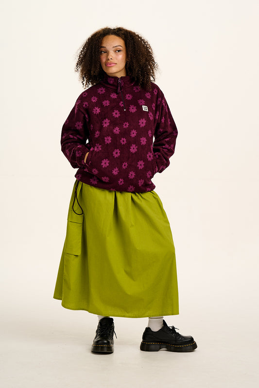 Stevie - Polar Fleece in Purple Delano Floral Print