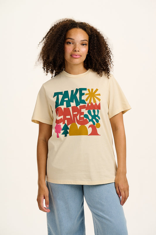Denver - Cotton Tee in Take Care Print