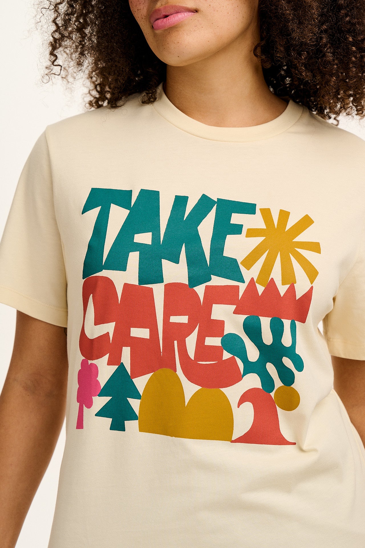 Denver - Cotton T-Shirt in Take Care Print