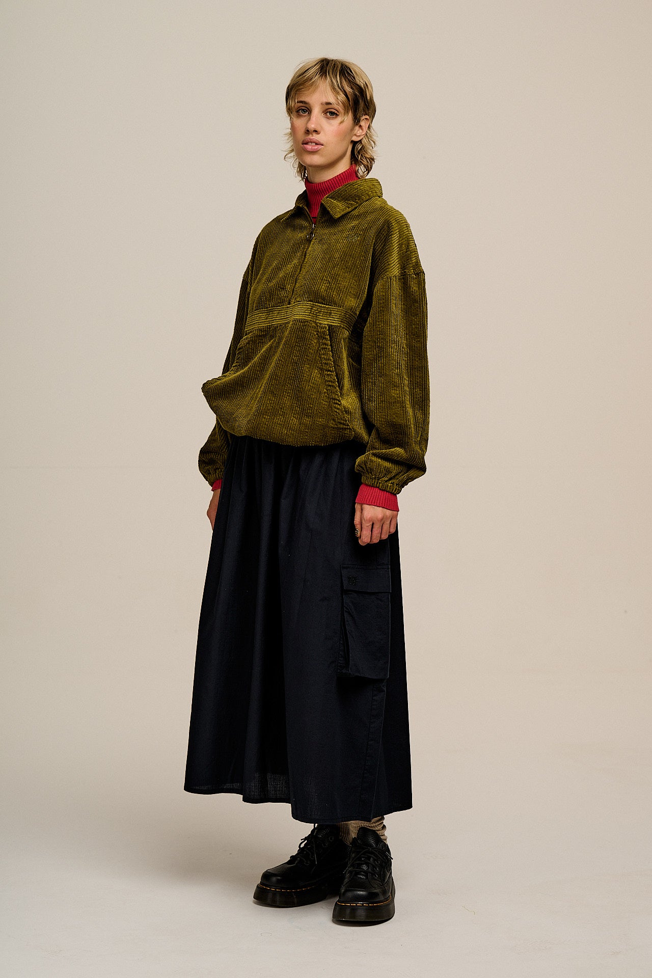 Hiezu - Corduroy Jacket in Fir Green