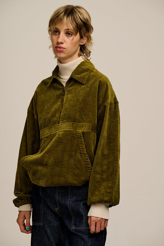 Hiezu - Corduroy Jacket in Fir Green