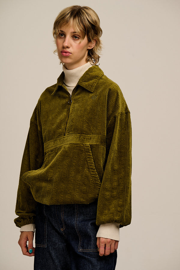 Hiezu - Corduroy Jacket in Fir Green