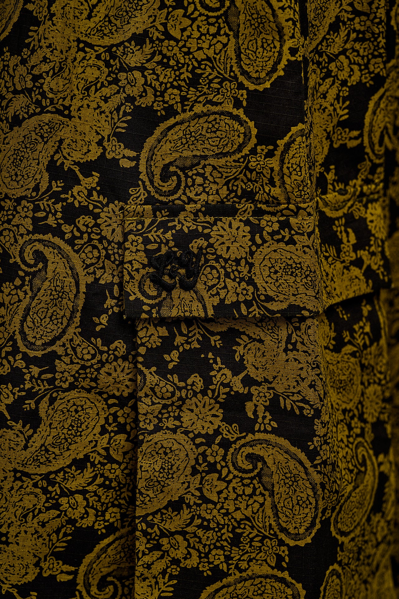 Dakota - Midi Skirt in Grunge Green Paisley Print