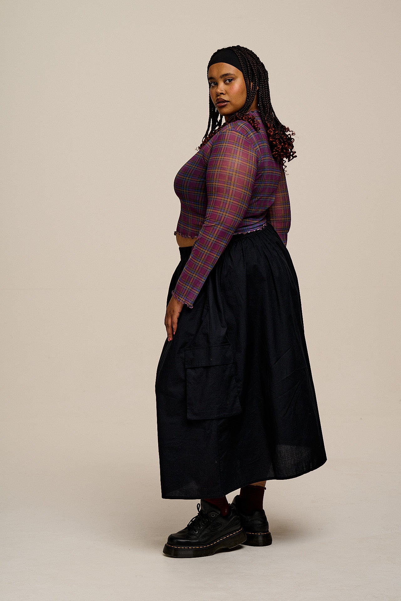 Dakota - Midi Skirt in Black