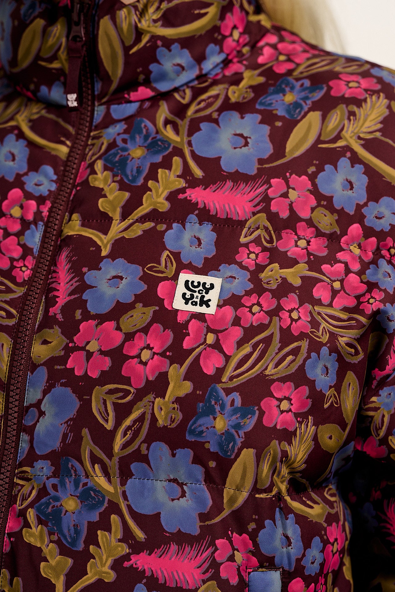 Paloma - Puffer Jacket in Grunge Ditsy Floral Print