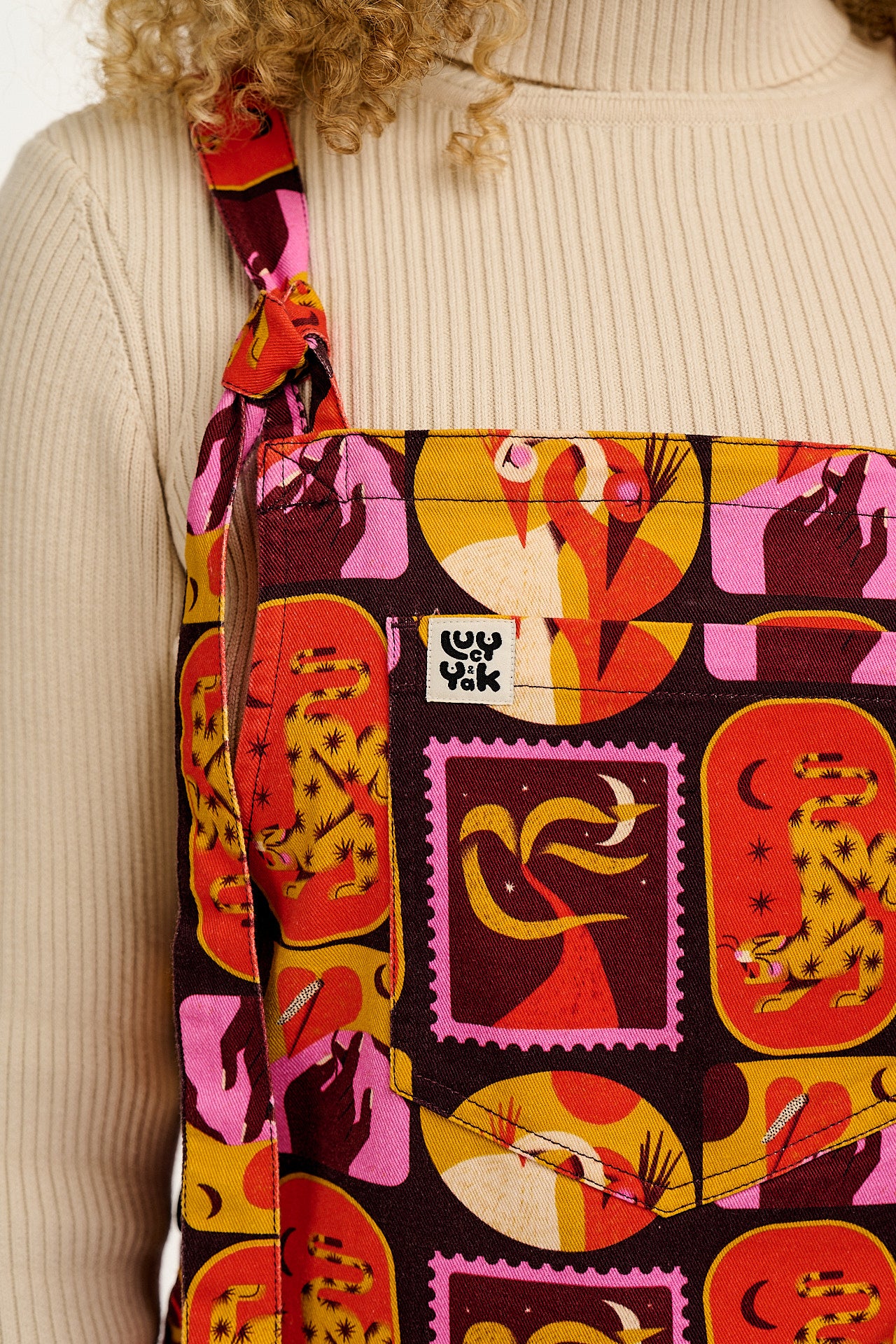 L.E. Mini Pini - Cotton Dress in Artist Print by Hugo Alberto