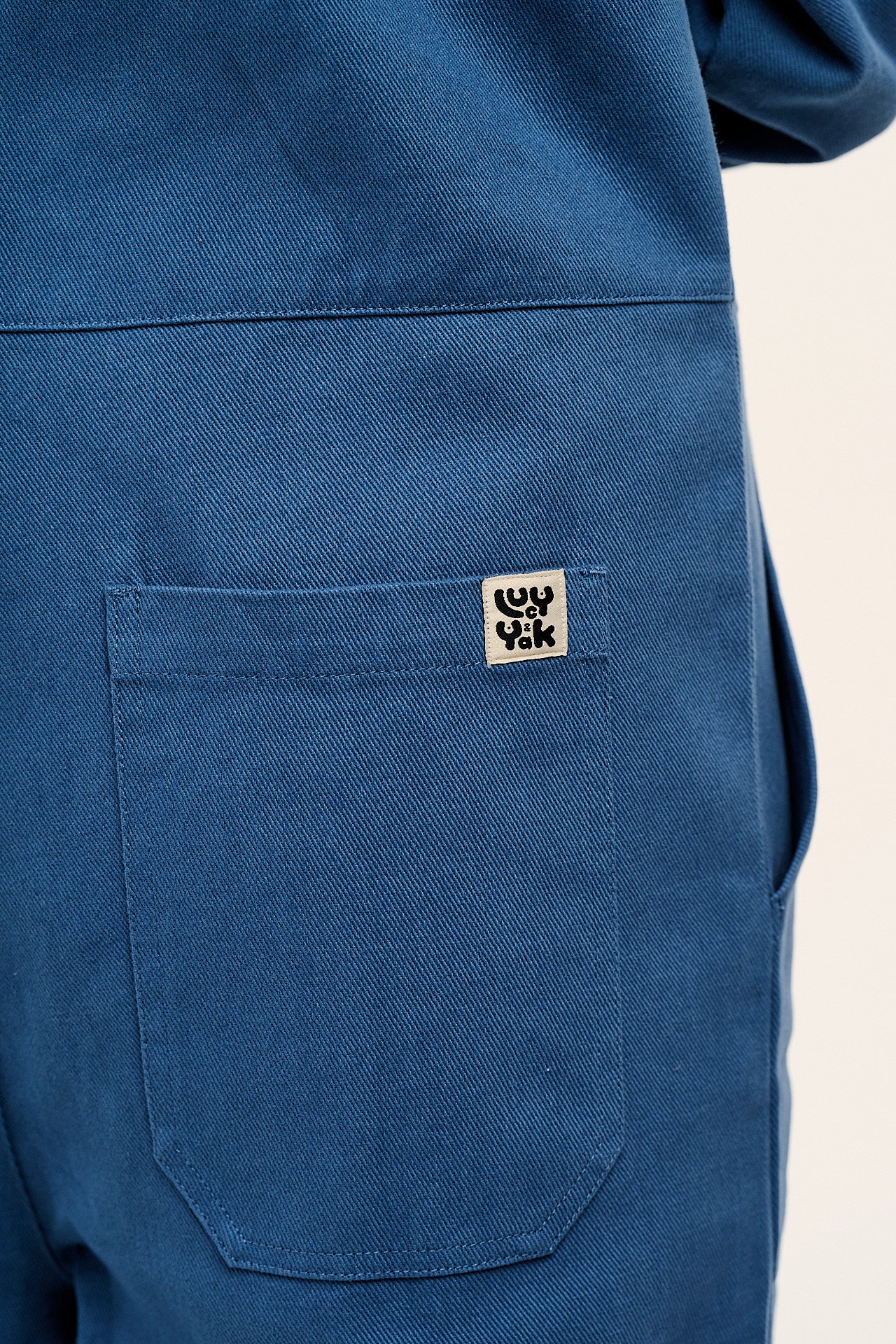 Arendal - Cotton Long Sleeve Jumpsuit in Blue