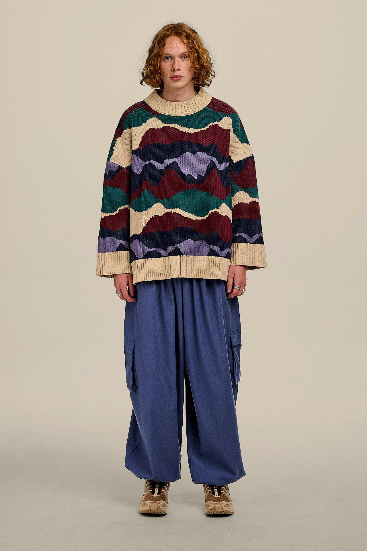 Amari - Oversized Knitted Jumper in Ethereal Landscape