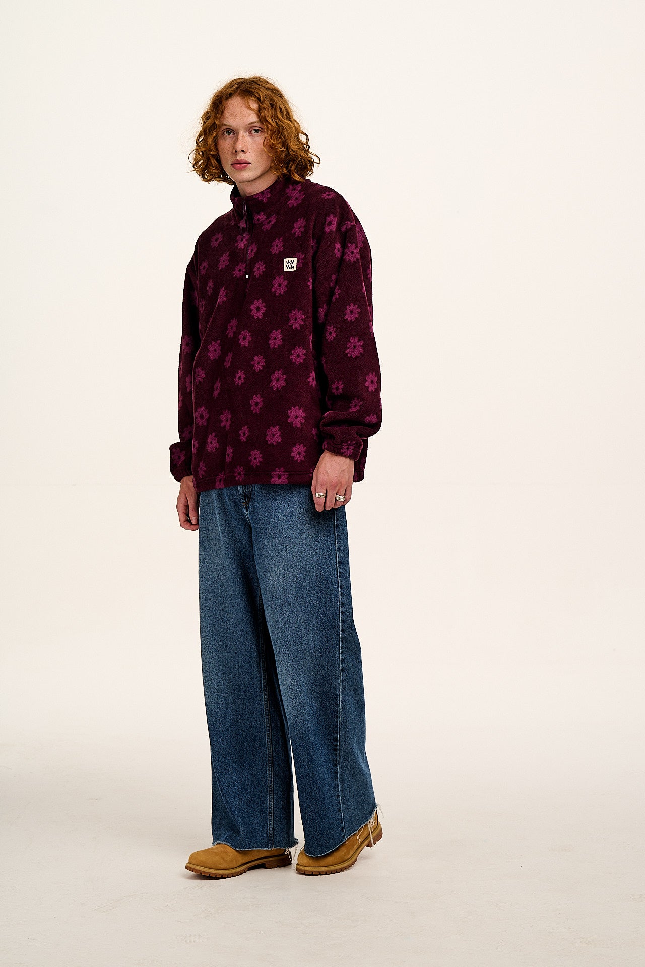 Stevie - Polar Fleece in Purple Delano Floral Print