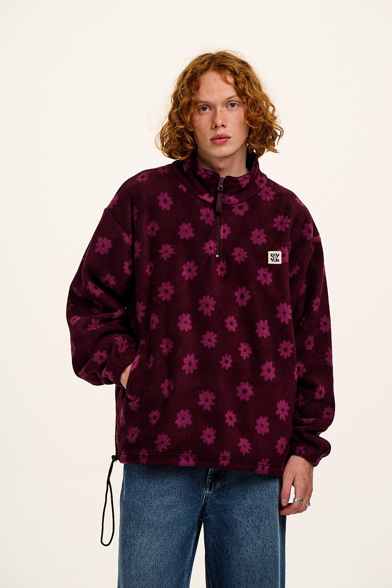 Stevie - Polar Fleece in Purple Delano Floral Print